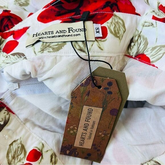 Hearts and Found Womens Dress Halter Open Back Floral Fashion Summer Rose XS NWT - Picture 4 of 4